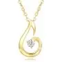 Agvana 18K Solid Gold Diamond Teardrop Dainty Pendant Necklace Fine Jewelry Anniversary Birthday Valentines Day Gifts for Women Teen Girls Sister Lover Wife, 16+2 Inch Extender