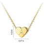 BFJLIFE Tiny Gold Initial Heart Necklace 18K Gold Filled Handmade Dainty Personalized Letter Heart Choker Necklace Gift for Women Necklace Jewelry