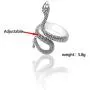 MIXIA Retro Punk Exaggerated Spirit Cobra Snake Ring Fashion Animal Personality Stereoscopic Opening Adjustable Ring MIXIA Retro Punk Exaggerated Spirit Cobra Snake Ring Fashion Animal Personality Stereoscopic Opening Adjustable Ring
