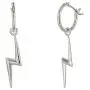 Columbus 14K Gold Plated or Rhodium Plated Statement Lightning Bolt Earrings - Lightning Post Earrings - Dangling Lightning Drop Earrings
