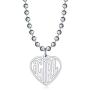 SkyFly IGirl Necklace I Girl Pendant Stainless Steel Chunky Ball Chain Heart Necklace Alternative Jewelry Cool and Cute Streetwear Accessory Y2k Jewelry for Girl Women