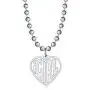 SkyFly IGirl Necklace I Girl Pendant Stainless Steel Chunky Ball Chain Heart Necklace Alternative Jewelry Cool and Cute Streetwear Accessory Y2k Jewelry for Girl Women