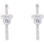 Disney Jewelry for Women Mickey or Minnie Mouse Sterling Silver Cubic Zirconia Hoop Earrings