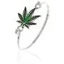 Green Enameled Marijuana/Cannabis/Hemp Leaf Bangle Green Enameled Marijuana/Cannabis/Hemp Leaf Bangle
