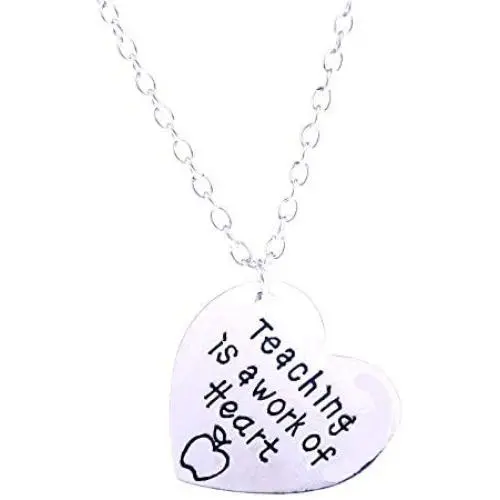 Luvalti Teaching is a Work of Heart Pendant Necklace - Teacher Appreciation Gift - Thank You Gifts Luvalti Teaching is a Work of Heart Pendant Necklace - Teacher Appreciation Gift - Thank You Gifts