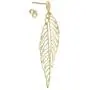 Kooljewelry 14k Yellow Gold Diamond-cut Leaf Dangle Earrings Kooljewelry 14k Yellow Gold Diamond-cut Leaf Dangle Earrings