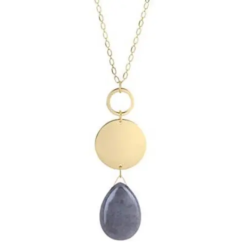 Natural Healing Stone Pendant Long Necklaces for Women Girls (32 inch+3 Inch Extender Chain) Natural Healing Stone Pendant Long Necklaces for Women Girls (32 inch+3 Inch Extender Chain)