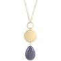 Natural Healing Stone Pendant Long Necklaces for Women Girls (32 inch+3 Inch Extender Chain)