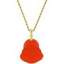 Laughing Buddha Red Jade Pendant Necklace Rope Chain Genuine Certified Grade A Jadeite Jade Hand Crafted, Jade Neckalce, 14k Gold Filled Laughing Jade Buddha necklace, Jade Medallion