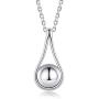 Fookduoduo Sterling Silver Teardrop Urn Necklaces for Ashes Memorial Ash Jewelry Cremation Eternity Urn Pendant Necklace for Women