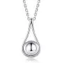 Fookduoduo Sterling Silver Teardrop Urn Necklaces for Ashes Memorial Ash Jewelry Cremation Eternity Urn Pendant Necklace for Women