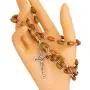 Catholic Oval Olive Wood Rosary Beaded Prayer Jerusalem Cross Decor Crucifixion of Christ Jesus Necklace for Auto Vehicle for Men Women Religious Jewelry Pendant 14 inch