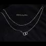 Layered Circle Choker Necklace S925 Sterling Silver Dainty Simple Choker Necklace for Women Girl