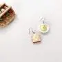 New Funny Fast Food Hamburger Sandwich Pizza Shape Drop Earrings for Women Girls Fashion Creative Female Trendy Dangle Earrings