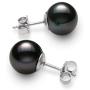 South Sea Tahitian Black Pearl Necklace Stud Earring Set for Women