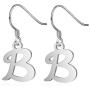 POTIY Silver Initial Earrings Fashion Alphabet Letter Earrings for Women Girls 26 Initials Jewelry Gift