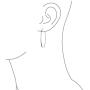 Delicate Minimalist Modern Long Thin Line Linear Threader Earrings For Women Teen Rose Gold Plated 925 Sterling Silver