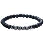Joan Nunu Charm Bracelet for Men Women Black Mantra Prayer Beads