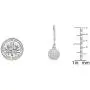 0.15 Carat (ctw) Round White Diamond Ladies Cluster Style Drop Earrings, Sterling Silver 0.15 Carat (ctw) Round White Diamond Ladies Cluster Style Drop Earrings, Sterling Silver
