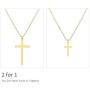 Jertom 14K Gold Plated Necklace, Double Layered Pendants, Fashion Jewelry for Women Girls