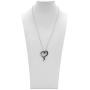 Controse Womens Silver-Toned Heart Shaped Stainless Steel Dark and Bright Tentacle Octopus Necklace 31''