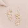 4 Pairs Abstract Face Earrings Set Original Freedom Female Body Form Wire Earrings Funny Hollow Face Dangle Stud Earrings Abstract Body Lady Face Dangle Earrings for Women Girls