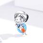 BAMOER 925 Sterling Silver Charms for Bracelets Necklace Boy Girl Animal Bird Coconut Drink Charm Beads Women Jewelry Gifts