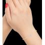 Femme Luxe 0.10 ct. Cross Diamond Bangle in Gold Plated Sterling Silver, Hypoallergenic, Gift Ready