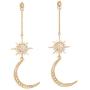 Meolin Star Moon Round Tassel Dangle Drop Earrings Stud Earrings for Women Jewelry
