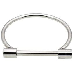 QEPOL Stainless Steel D Shape Bar Screw Shackle Horseshoe Novelty Fashion Bangle Bracelet Jewelry Unisex Couple gift