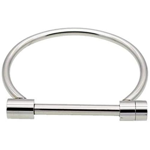 QEPOL Stainless Steel D Shape Bar Screw Shackle Horseshoe Novelty Fashion Bangle Bracelet Jewelry Unisex Couple gift