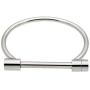 QEPOL Stainless Steel D Shape Bar Screw Shackle Horseshoe Novelty Fashion Bangle Bracelet Jewelry Unisex Couple gift