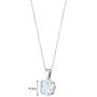 14 Karat White Gold Created Opal Solitaire Pendant