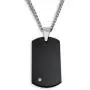 | Crucible Diamond Accent Polished Black Plated Tungsten Carbide Dog Tag Pendant - 24'' | Crucible Diamond Accent Polished Black Plated Tungsten Carbide Dog Tag Pendant - 24''