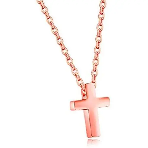 Anloo Tiny Small Cross Pendant Necklace for Boys Girls,Stainless Steel Small Crucifix Chocker Necklace for Young Toddler Kids Anloo Tiny Small Cross Pendant Necklace for Boys Girls,Stainless Steel Small Crucifix Chocker Necklace for Young Toddler Kids