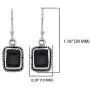 YoTreasure Black Onyx Solid 925 Sterling Silver Dangle Earrings Jewelry