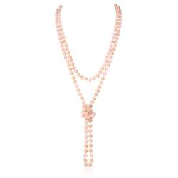 Hand Knotted Beads Endless Long Statement Necklace - Handmade Versatile Beaded Strand Lariat Multi Layer Infinity Wrap 60'' Sparkly Faceted Crystal Rondelle, Faux Pearl