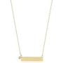 14k Yellow Gold 0,01 ct Diamond Bar Pendant Necklace for Women, 18'', Fine Jewelry Gift for Birthday and Anniversary