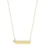 14k Yellow Gold 0,01 ct Diamond Bar Pendant Necklace for Women, 18'', Fine Jewelry Gift for Birthday and Anniversary