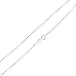 Sea of Ice Sterling Silver 1mm Round Ball Bead Chain Necklace for Women, Size 14'' - 36'' Italy