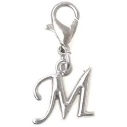 Its All About...You! Letter, 26 Letter Options A-Z, Initial Stainless Steel Clasp Clip on Charm