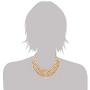 I Jewels 18k Gold Plated Indian Wedding Bollywood Designer Stylish Stone Choker Necklace Set Jewelry for Women (K7059W)