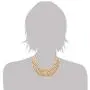 I Jewels 18k Gold Plated Indian Wedding Bollywood Designer Stylish Stone Choker Necklace Set Jewelry for Women (K7059W)