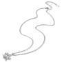 ChicSilver Yoga Lotus Flower Heart Necklace, Dainty Simple 925 Sterling Silver Pendant Necklace Lotus Flower Jewelry for Women