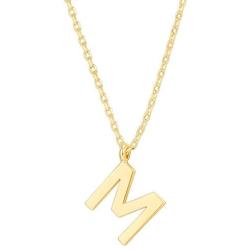 PAVOI 14K Gold Plated Initial Necklace | Letter Necklaces for Women