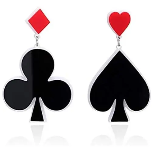 CutieJewelry Dangle Poker Party Unique Players Big Card Earrings CutieJewelry Dangle Poker Party Unique Players Big Card Earrings