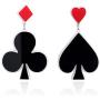 CutieJewelry Dangle Poker Party Unique Players Big Card Earrings