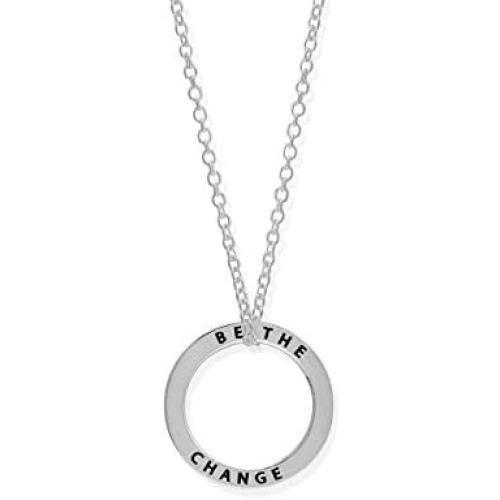 Boma Jewelry Sterling Silver Be the Change Circle Necklace, 18 Inches