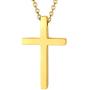 PROSTEEL Stainless Steel Cross Necklace for Men Women, Silver/Black/Gold Tone, Two Size, Hypoallergenic, Engrave Text Available, Come Gift Box