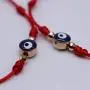 Upgraded 2pcs 7 Knots Evil Eye Bracelet Adjustable Lucky Red String Bracelet Set Protection Friendship Wish Bracelets for Women Men Boy Girl Him Her BFF Friend Gifts with Message Card